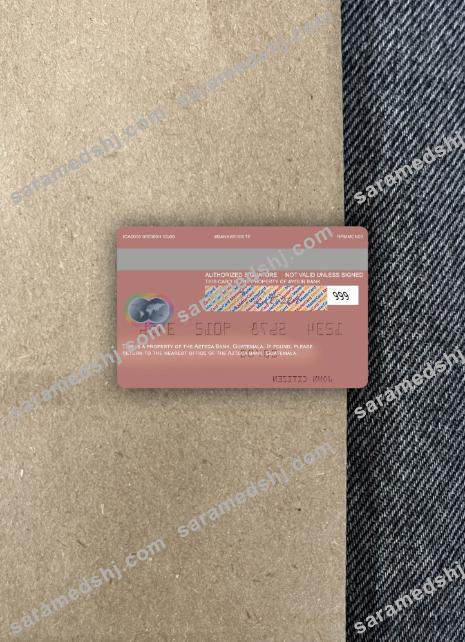 Guatemala Azteca Bank mastercard photolook back